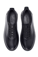 Erkek Siyah Deri Sneaker | Derimod