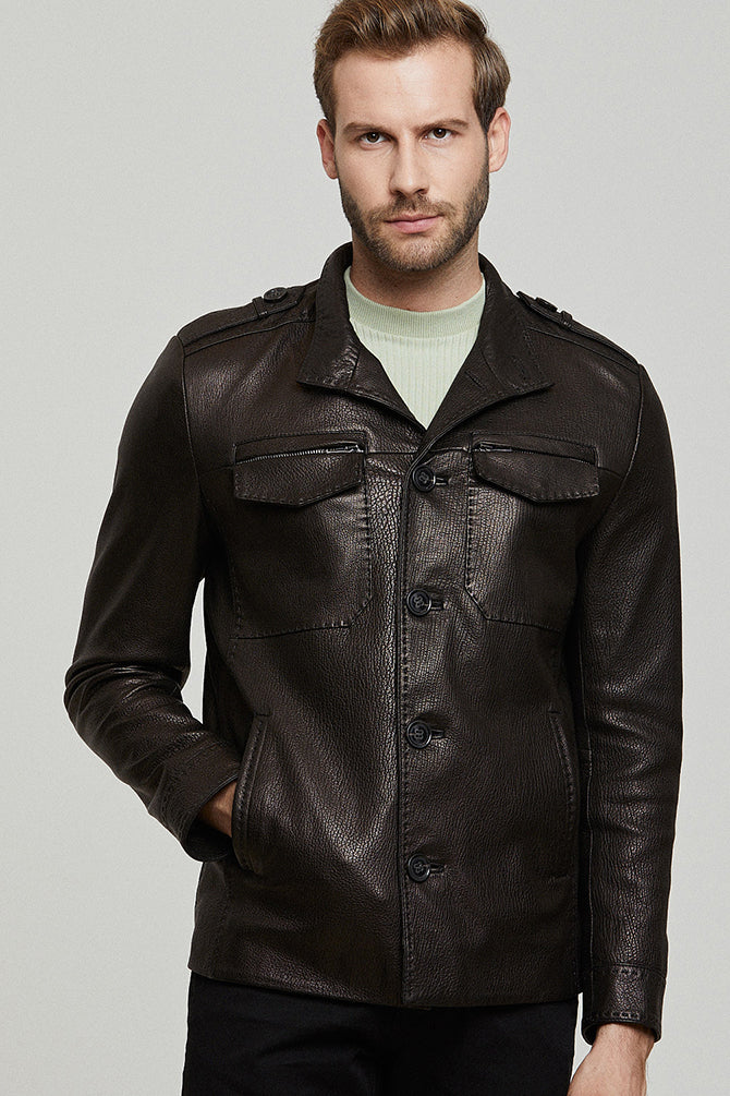 Moreno Men's Black Sports Blazer Leather Jacket