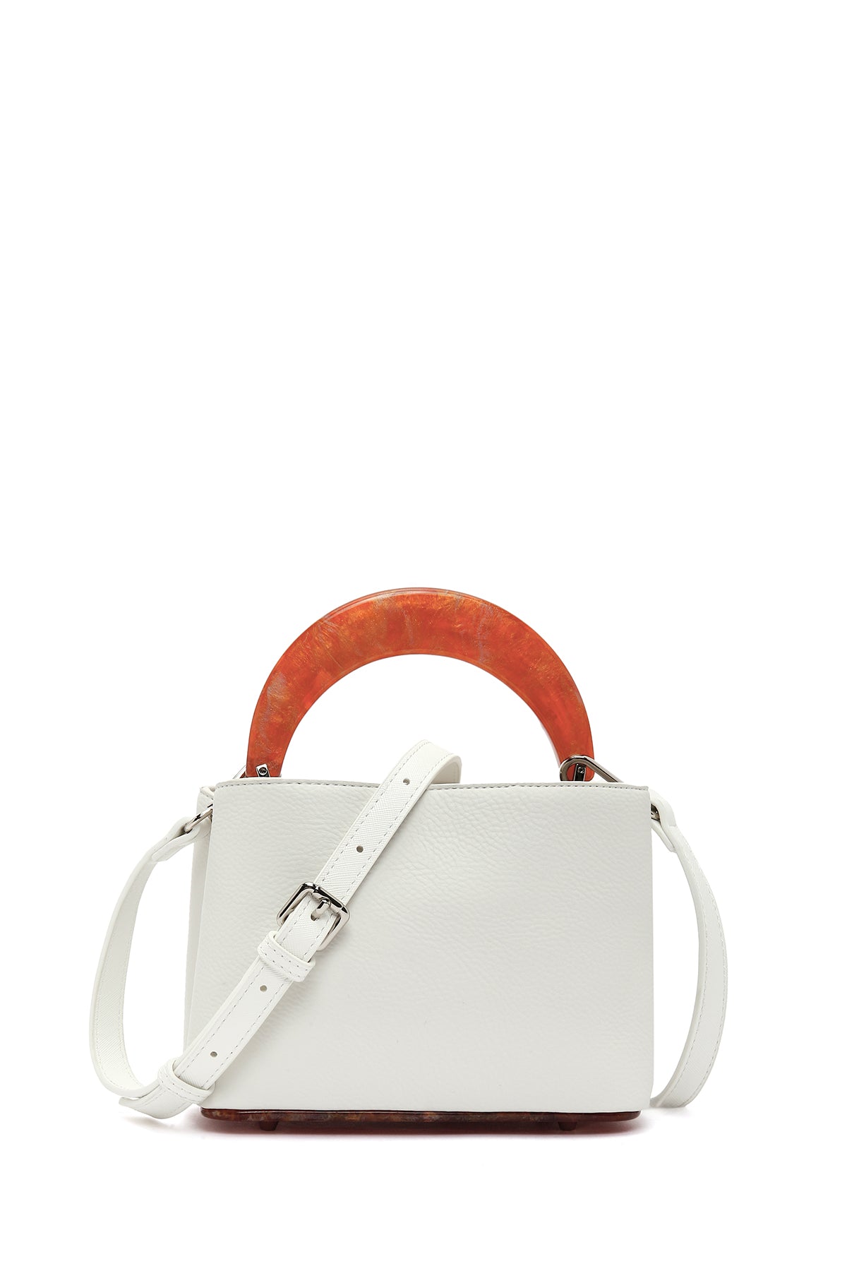 Kadın Krem Uzun Askılı Mini Kol Çantası