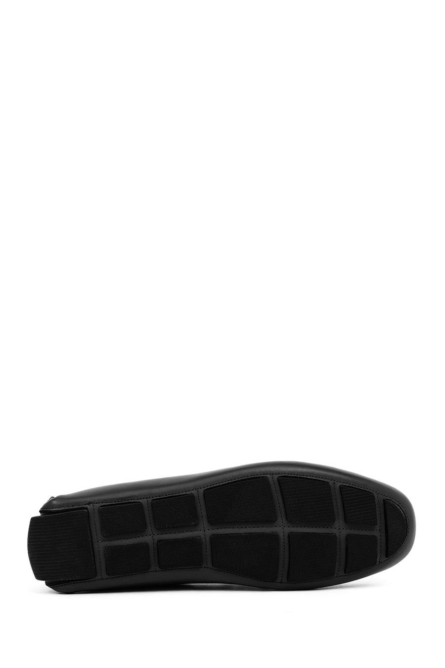 Men's Black Buckle Leather Casual Loafer