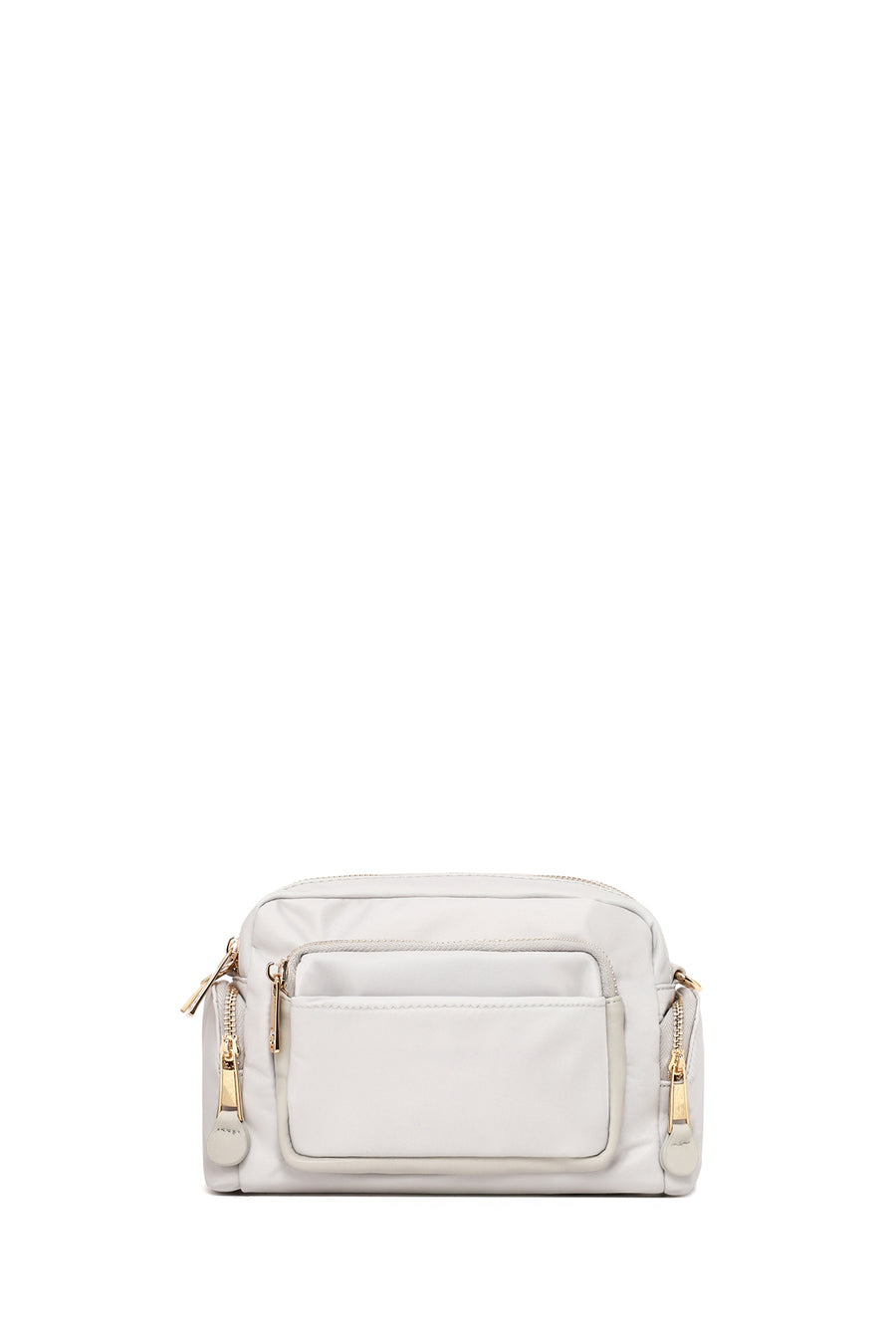 Woman Gray Fabric Mini Crossbody Bag