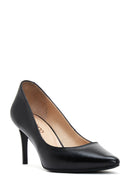 Women's Black Leather Stiletto | Derimod