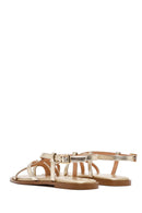 Kadın Altın Parmak Arası Metalik Sandalet | Derimod