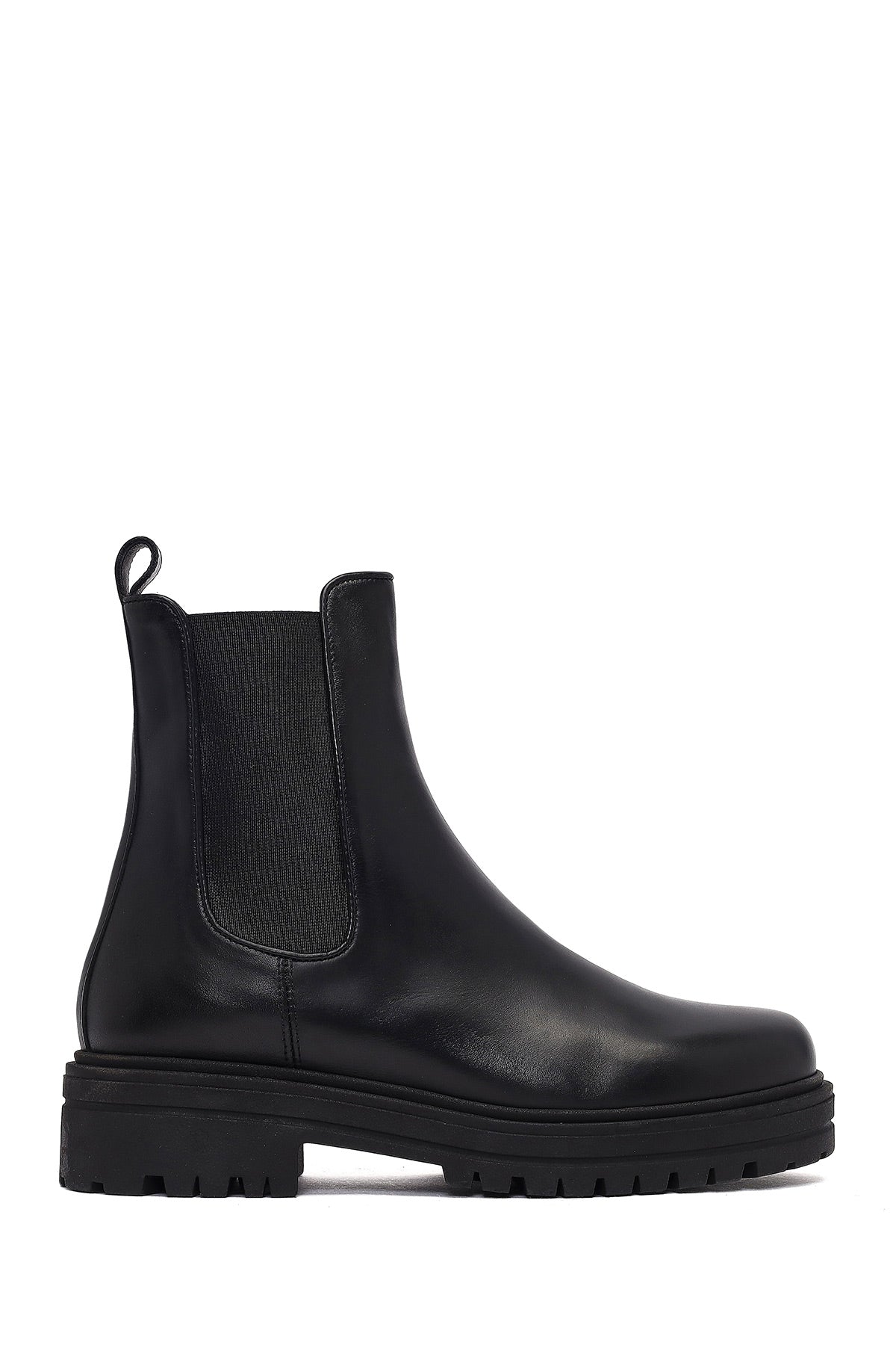 Woman Black Leather Chelsea Boots WF260004DV | Derimod