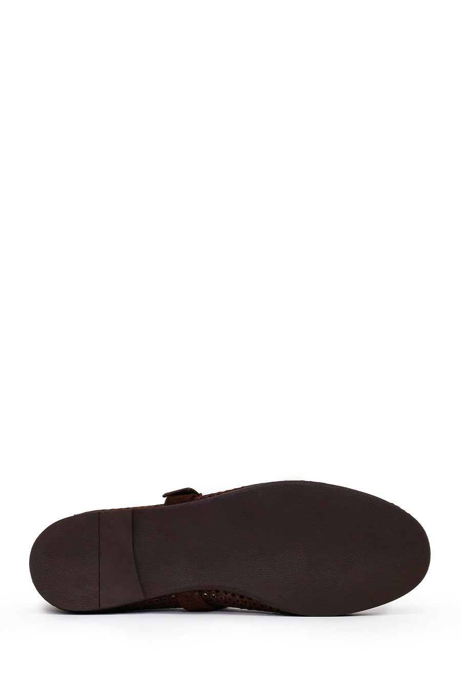 Woman Brown Mesh Suede Leather Ballet Flat