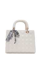 Women's Beige Long Strap Quilted Handbag | Derimod