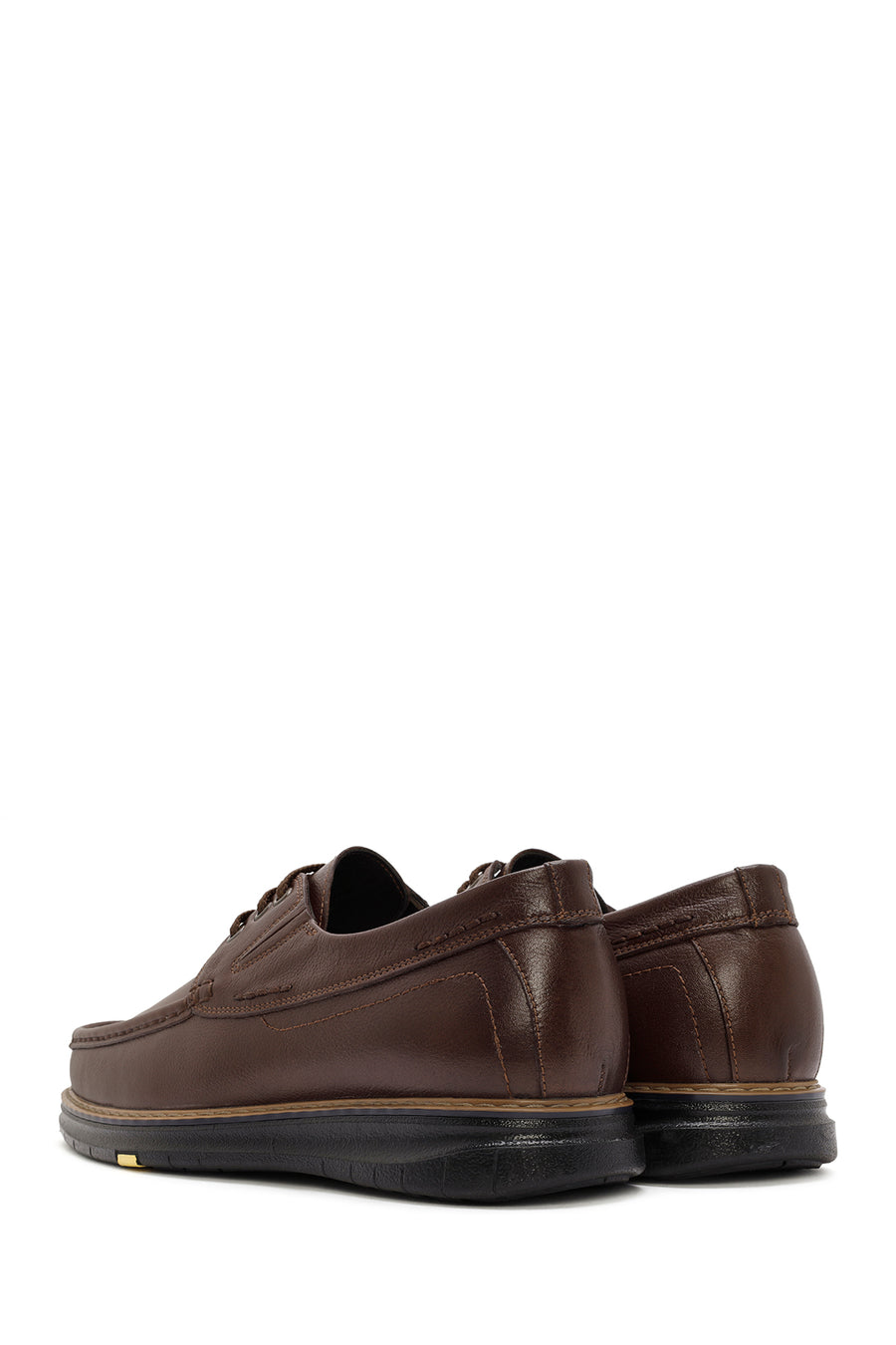 Men's Brown Lace-up Leather Casual Shoes