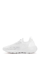 Derimod Zero Women's White Thick Soled Fabric Sneaker | Derimod