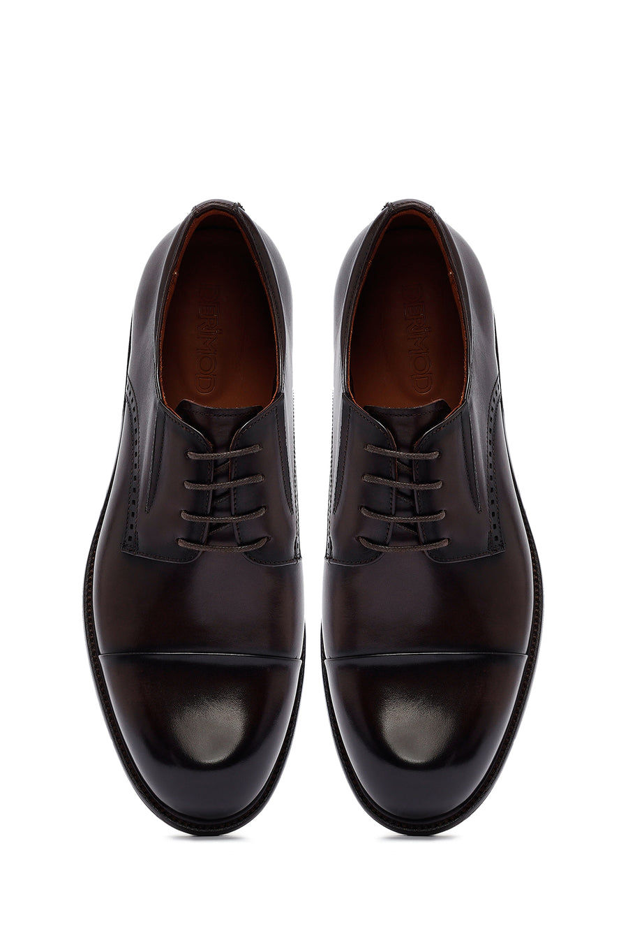 Men's Brown Lace-Up Leather Classic Shoes