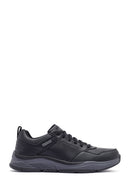 Skechers Men's Black Bengao Lace-Up Leather Sneakers | Derimod