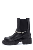 Women's Leather Chelsea Chain Boots | Derimod