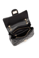 Women's Black Long Strap Quilted Patterned Shoulder Bag | Derimod