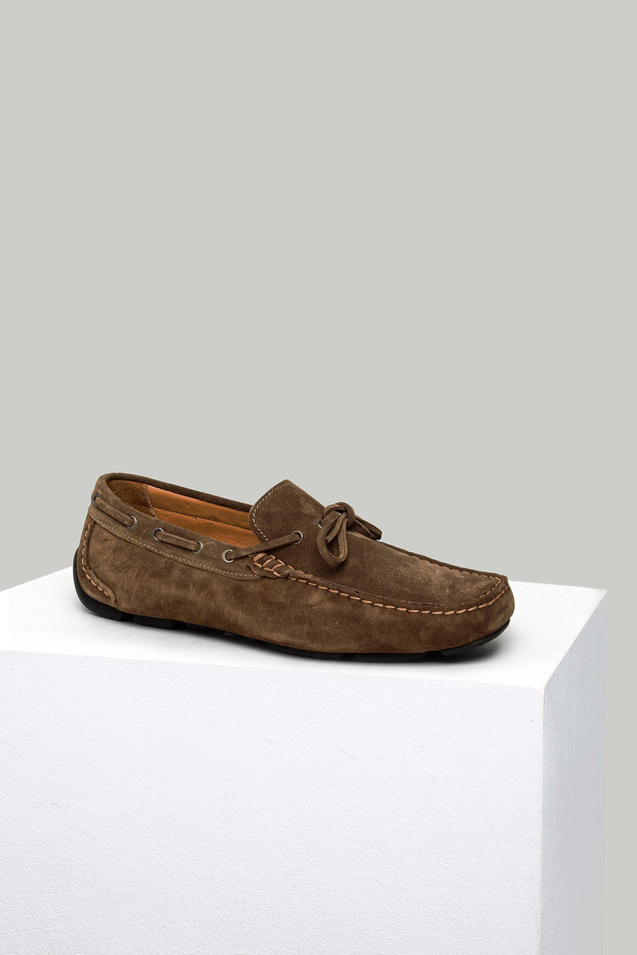 Suede Tan Men's Leather Loafer 18SFD323510 | Derimod