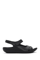 Women's Black Strappy Comfort Sandals | Derimod