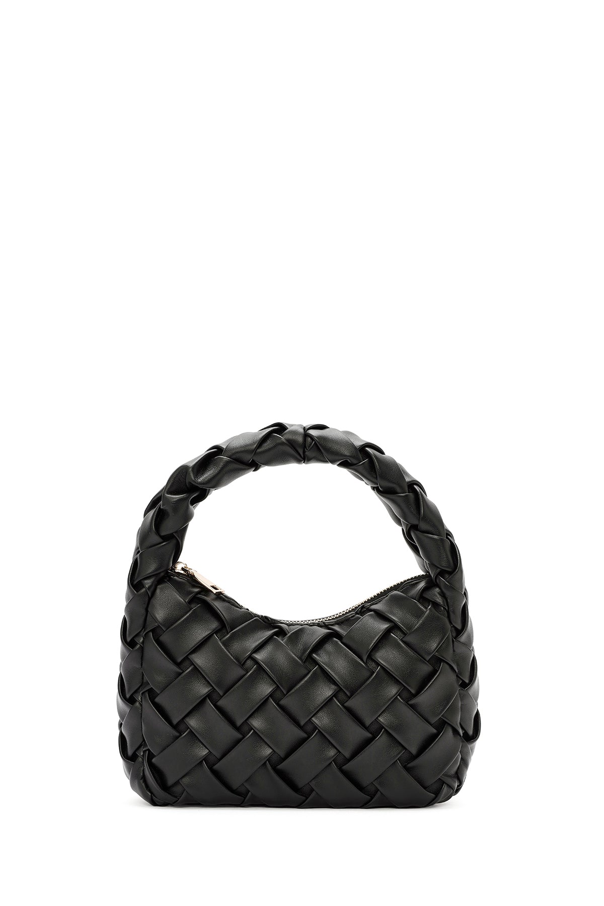 Women's Black Braided Mini Handbag 24WBD295929 | Derimod