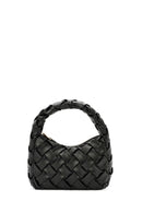 Women's Black Braided Mini Handbag | Derimod