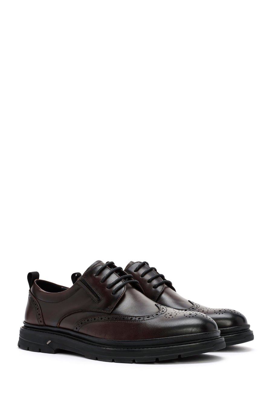 Men's Brown Lace-up Leather Casual Shoes