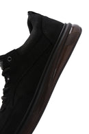 Men's Black Nubuck Leather Sneaker | Derimod