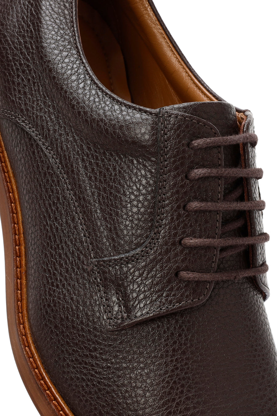 Men's Brown Laced Leather Classic Shoes