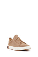 Men's Beige Lace-Up Suede Leather Sneaker | Derimod