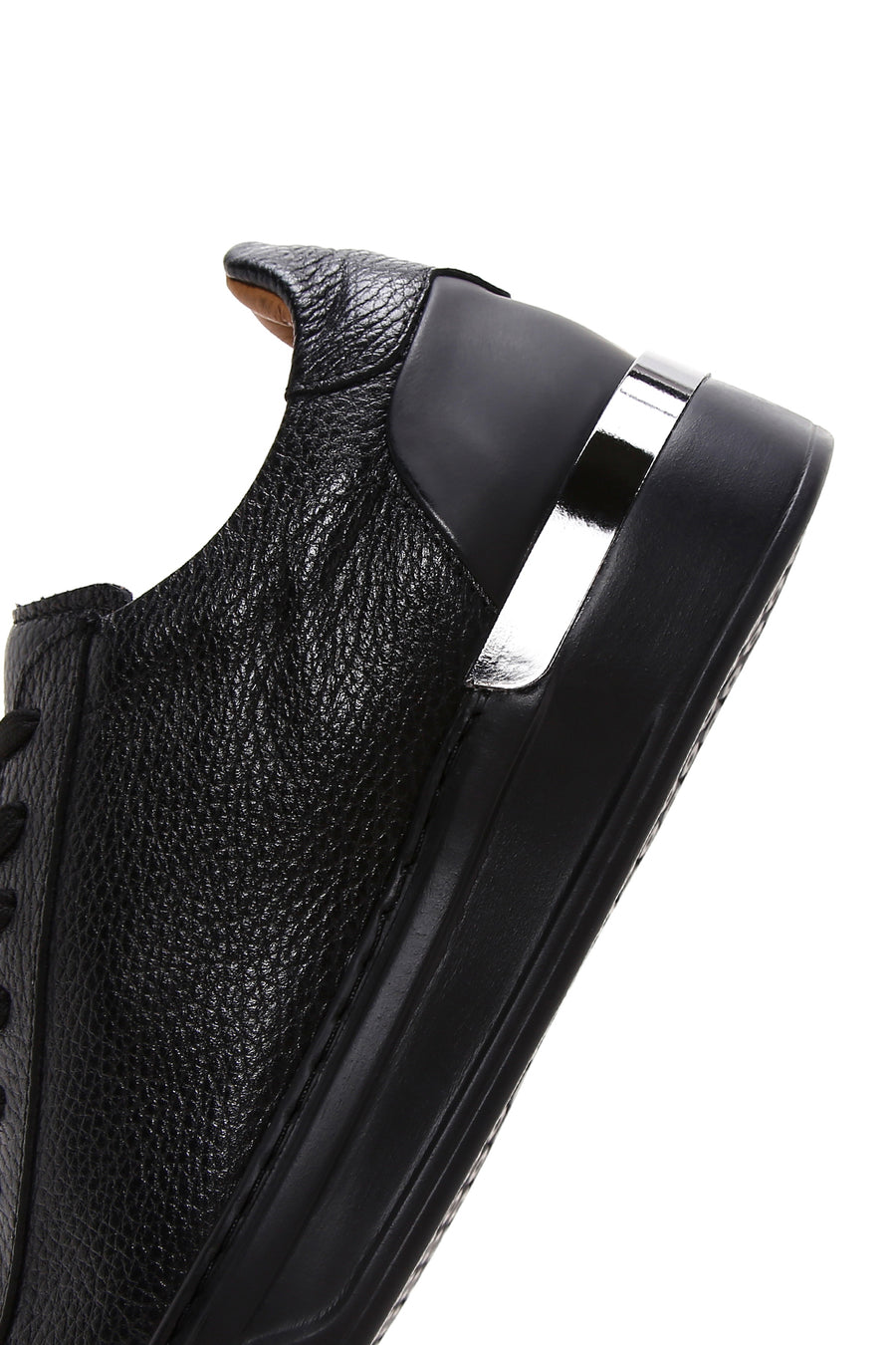 Erkek Siyah Deri Sneaker
