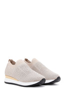 Derimod Zero Women's Beige Thick Soled Stone Sneaker | Derimod