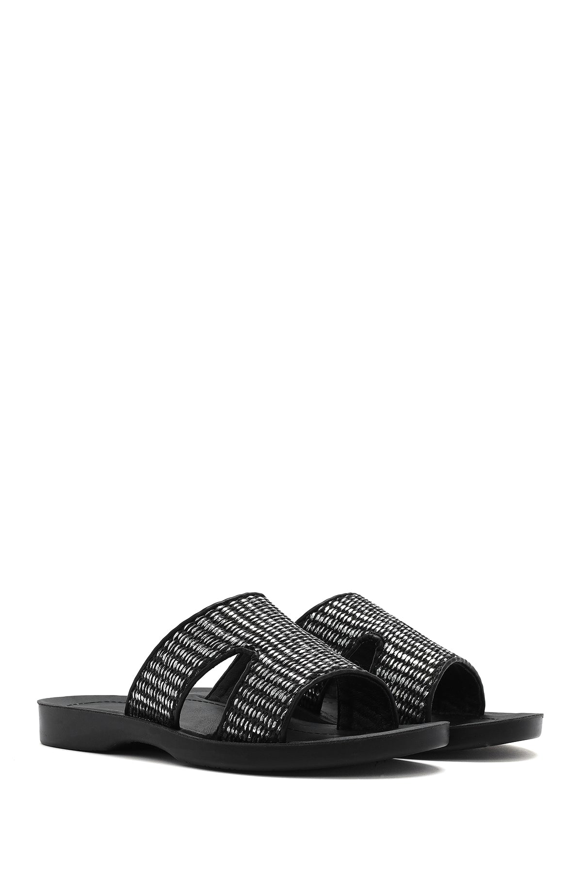 Kadın Siyah Hasır Terlik