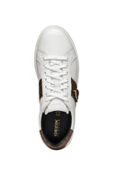 Geox Women's White Spherica Ecub-1 Lace-Up Leather Sneaker | Derimod