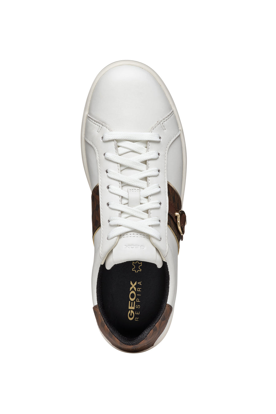 Geox Kadın Beyaz Spherica Ecub-1 Bağcıklı Deri Sneaker