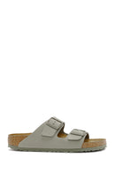 Birkenstock Men's Green Arizona Bf Double Buckle Slippers | Derimod