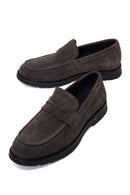 Erkek Gri Süet Deri Casual Loafer | Derimod