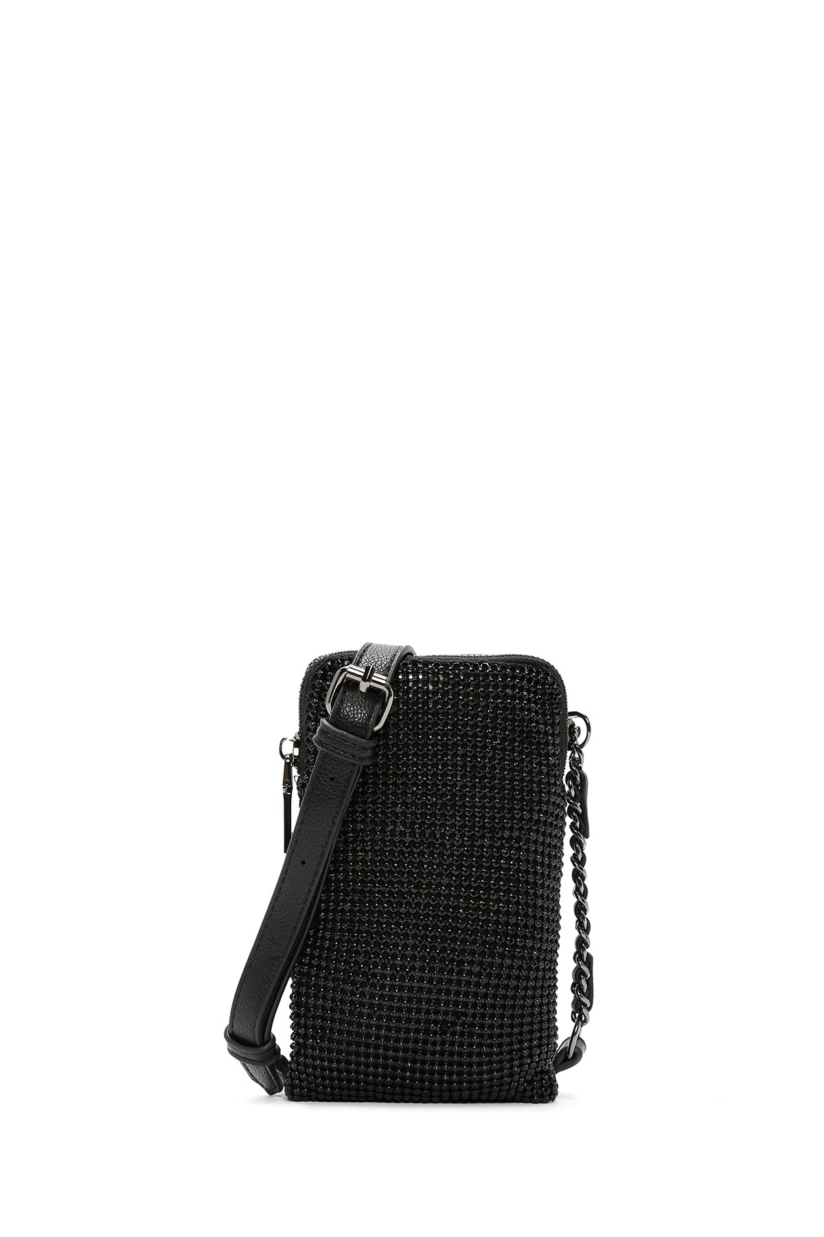 Women's Black Long Strap Stone Cross Bag 23WBD2460TS | Derimod