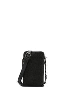 Women's Black Long Strap Stone Cross Bag | Derimod