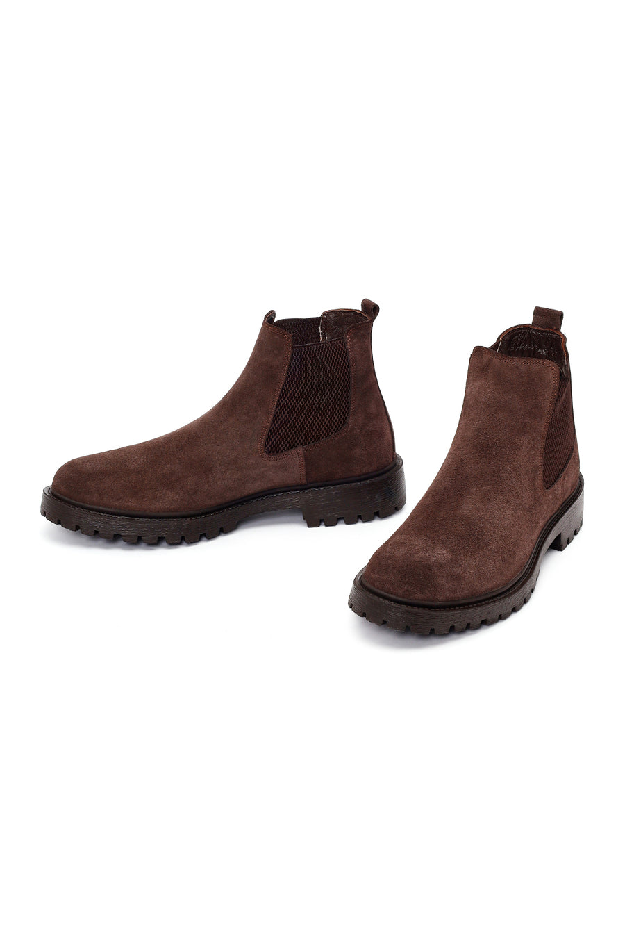 Male Brown Suede Chelsea Boots