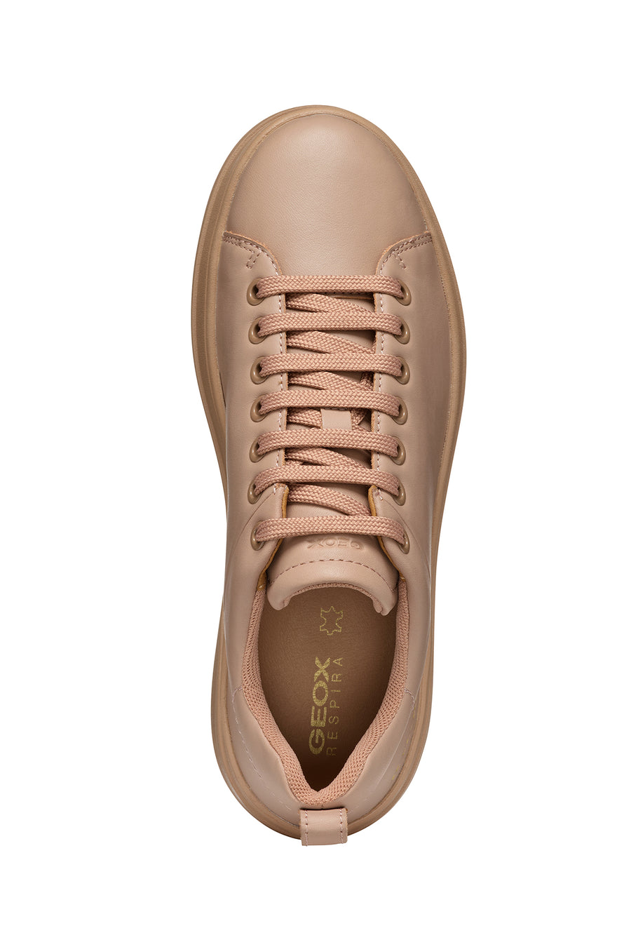 Geox Kadın Krem Spherica Ecub-2 Bağcıklı Deri Sneaker