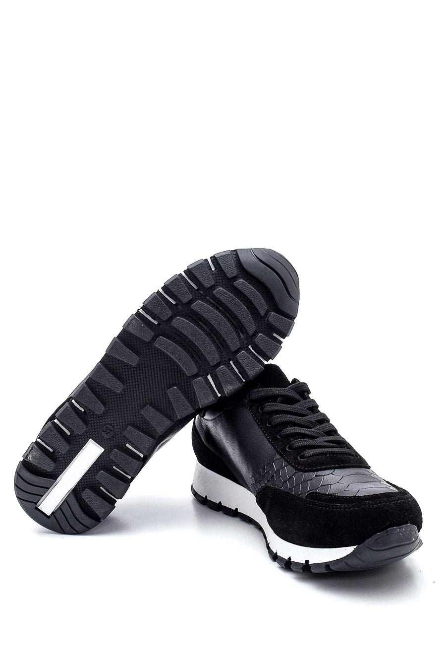 Kadın Deri Desenli Sneaker