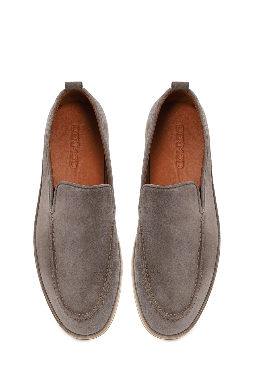 Erkek Vizon Süet Deri Casual Loafer