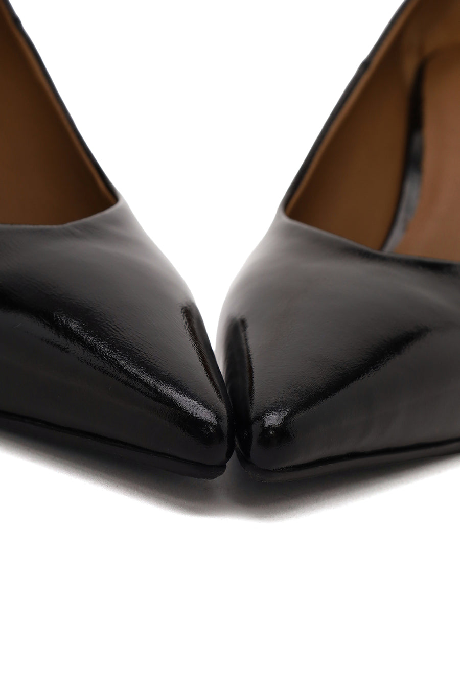 Woman Black Thin-Heeled Patent Leather Leather Stiletto