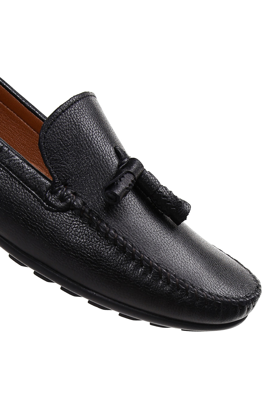Men's Black Leather Casual Loafer