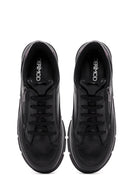 Woman Black Lace-Up Sneakers | Derimod