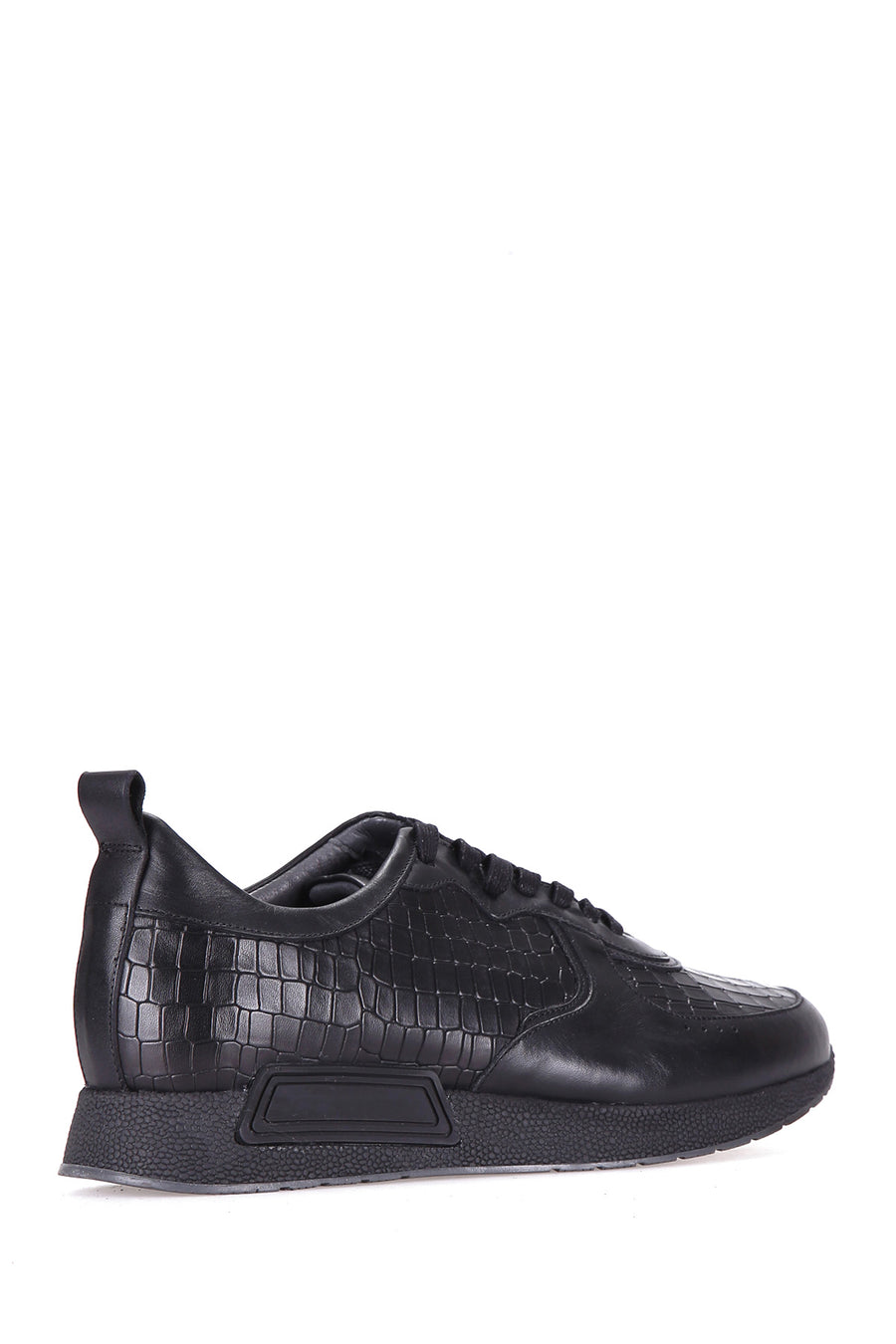Crocodile Patterned Men's Leather Sneaker