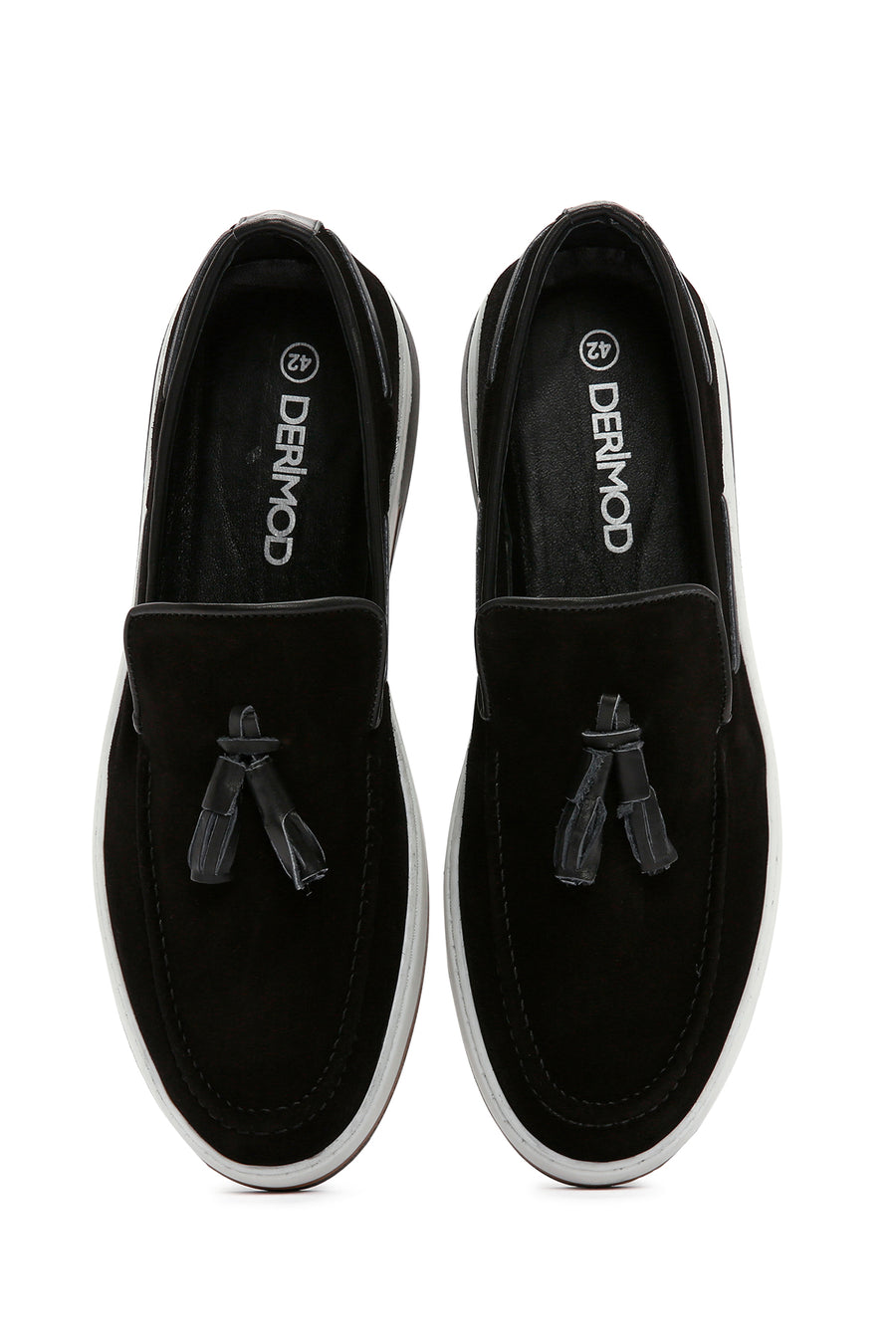Erkek Siyah Süet Deri Casual Loafer