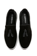 Men's Black Suede Leather Casual Loafer | Derimod