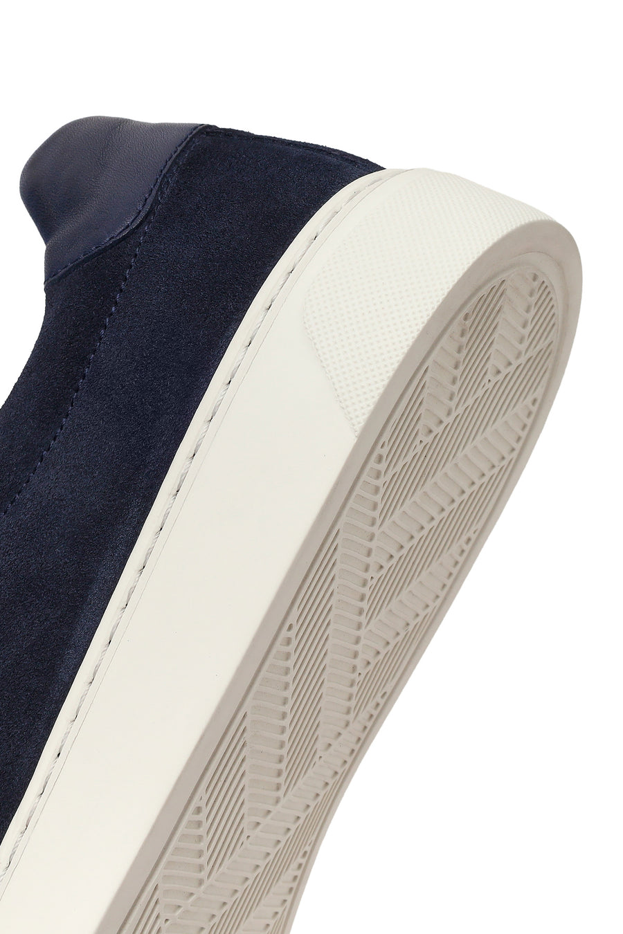 Male Navy Lace-up Suede Leather Sneaker