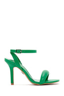 Women's Green Ankle Strap Thin Heel Sandals | Derimod