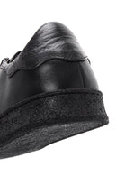 Men's Black Leather Sneaker | Derimod