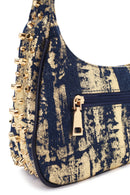 Women's Navy Blue Fabric Shoulder Bag | Derimod