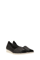 Black Open Toe Women's Leather Shoes | Derimod