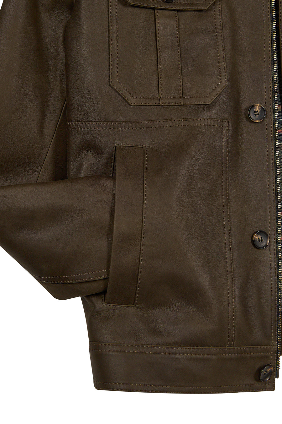 Explorer Male Green Suede Leather Jacket