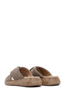 Women's Mink Suede Comfort Slippers | Derimod